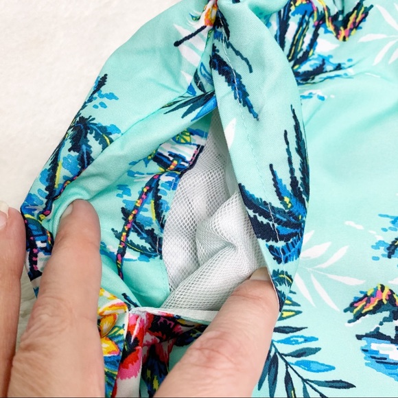 Jake Austin Tropical Print Swim Trunks - Picture 3 of 7